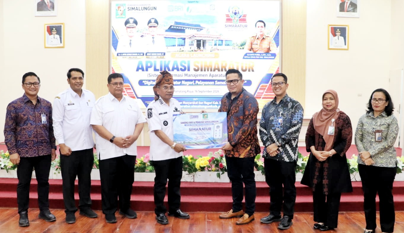 Integrasikan Data Administrasi Aparatur Nagori, Bupati Simalungun Luncurkan Aplikasi SIMARATUR